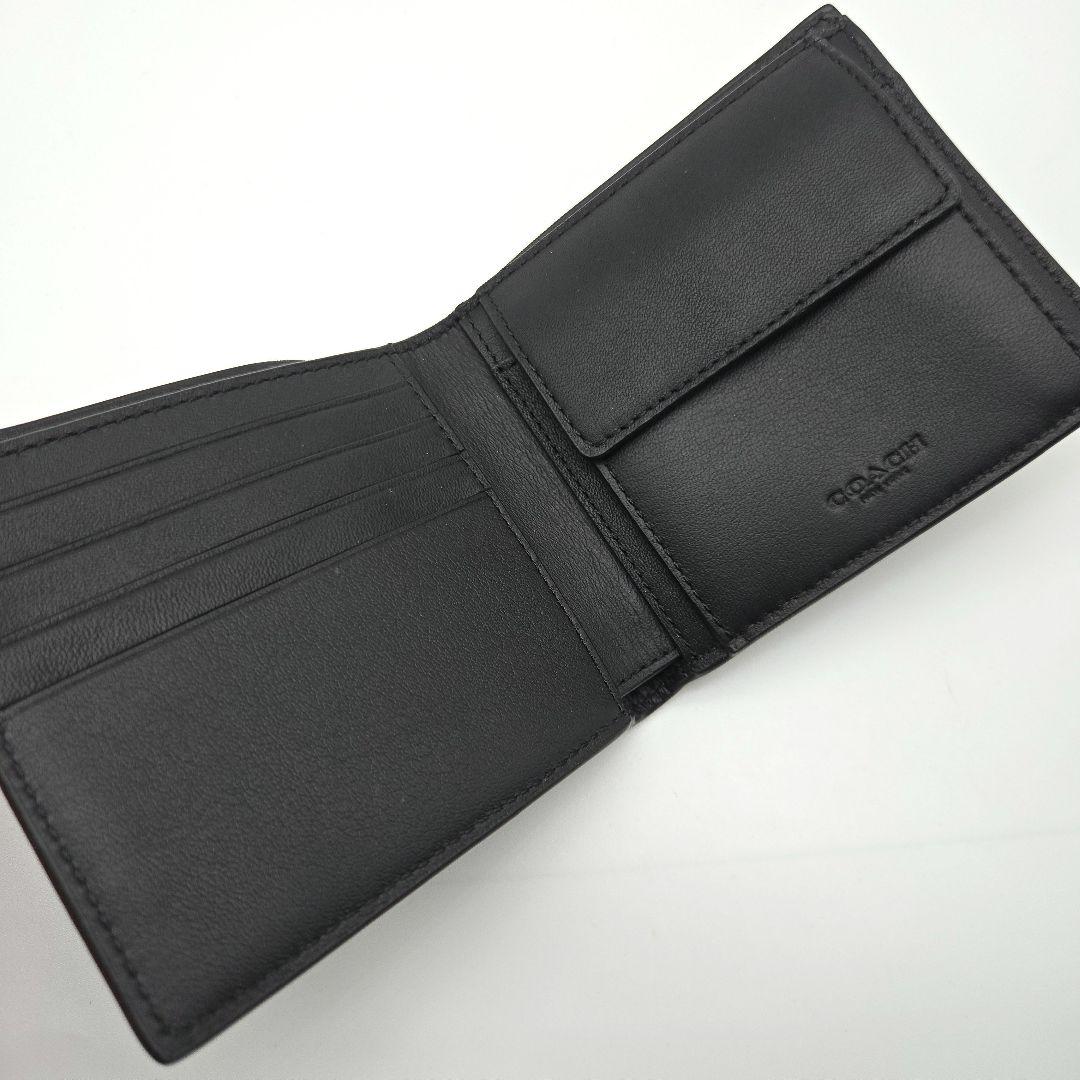 COACH 折り財布 新品 ブラック 最新作 限定品 お札入れ 小銭入れ