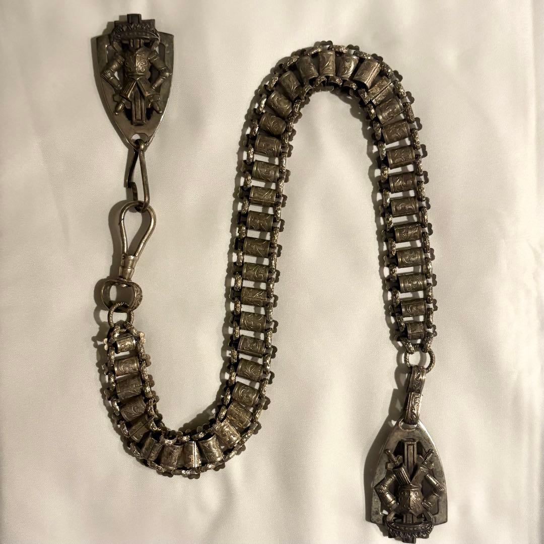 【フルセット】1880-1920s フリーメイソン ソードチェーン 当時物