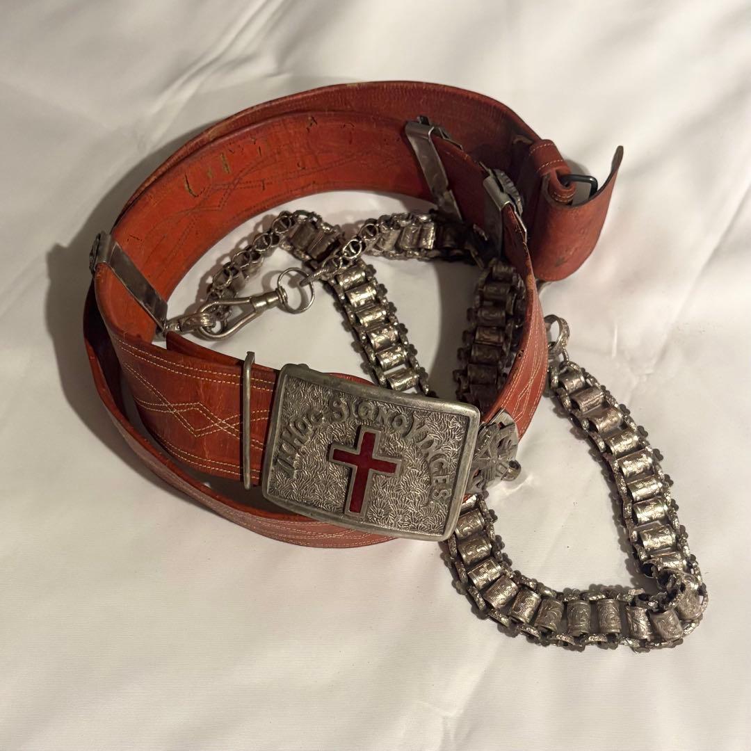 【フルセット】1880-1920s フリーメイソン ソードチェーン 当時物