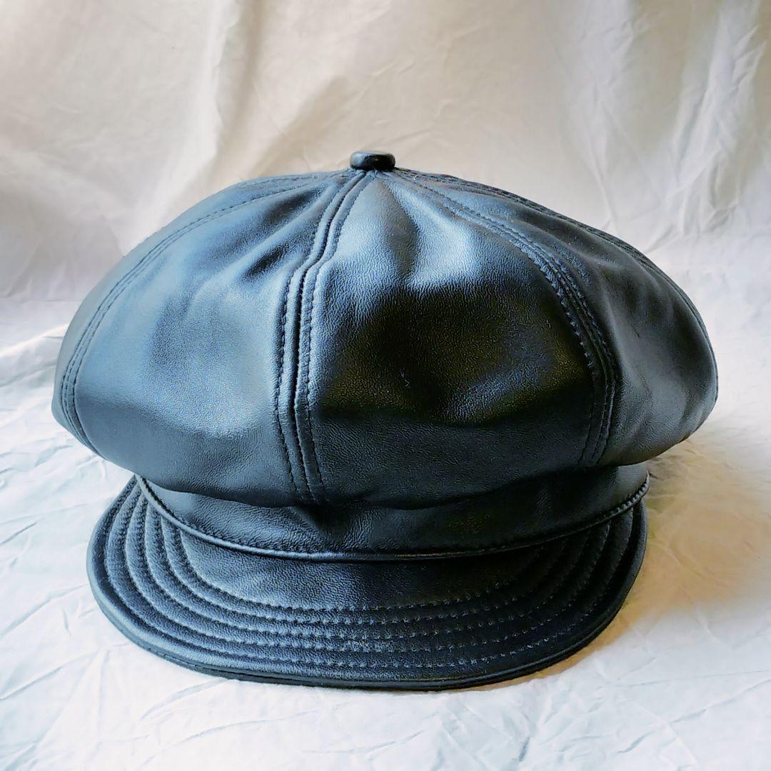 Schottレザーニュースボーイキャップ(レザーキャスケット)帽子Msize