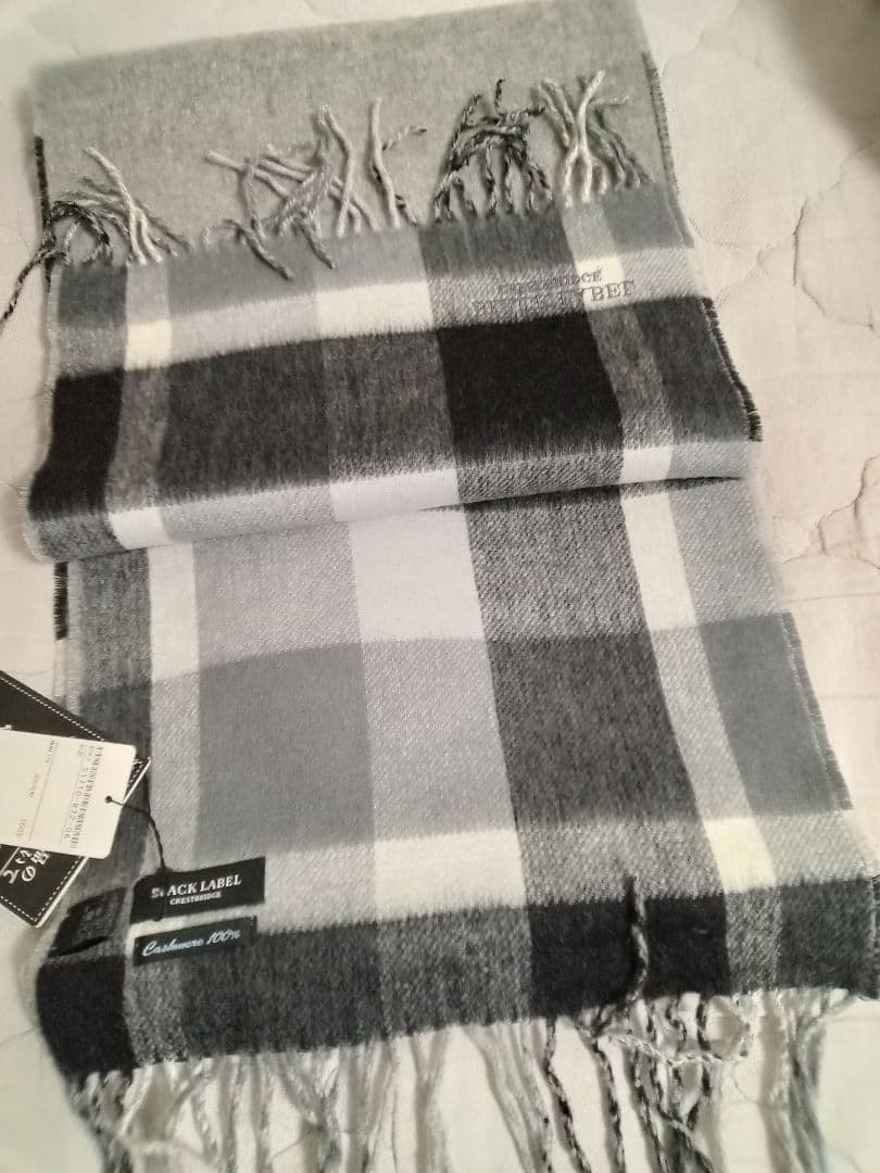 （新品タグ付）BLACK LABEL CRESTBRIDGE カシミヤマフラー