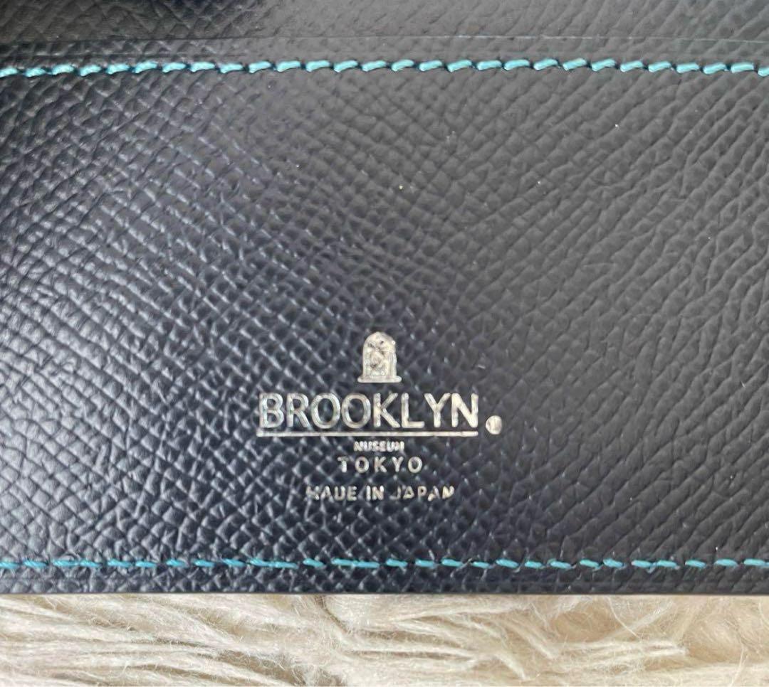 未使用級✨ ブルックリンミュージアム 二つ折り財布 マネークリップ ネイビー