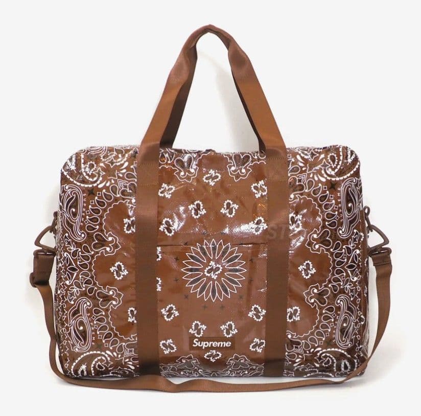 新品 21ss Supreme Bandana Large Duffle Bag