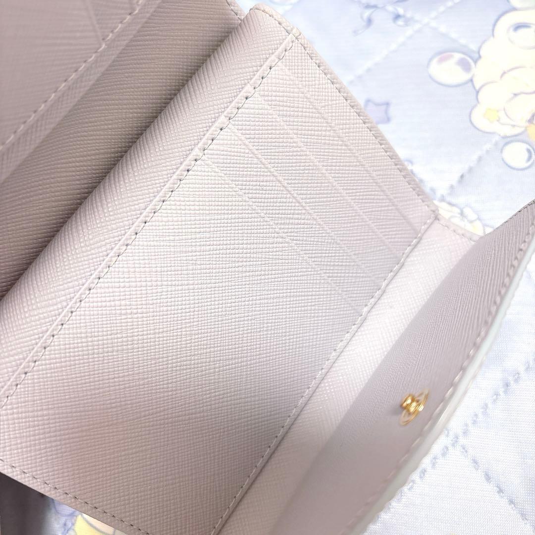 アニエスベー agnès b. 三つ折り財布 ライトブルー