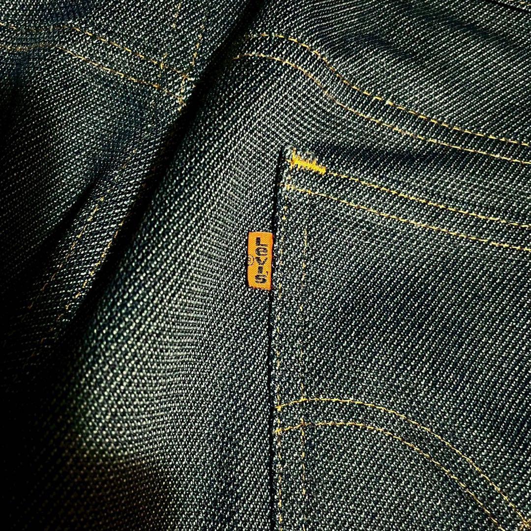 【美品】　Levi’s 517 スタプレ　USA製　オレンジタブ　デニム風　紺