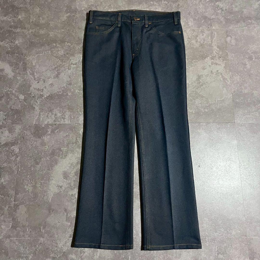 【美品】　Levi’s 517 スタプレ　USA製　オレンジタブ　デニム風　紺