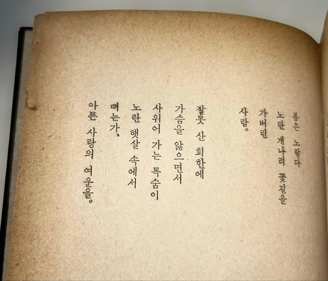 【58年前の古書】権雄処女詩集 永遠堂 現在を生きる(現在を살며)