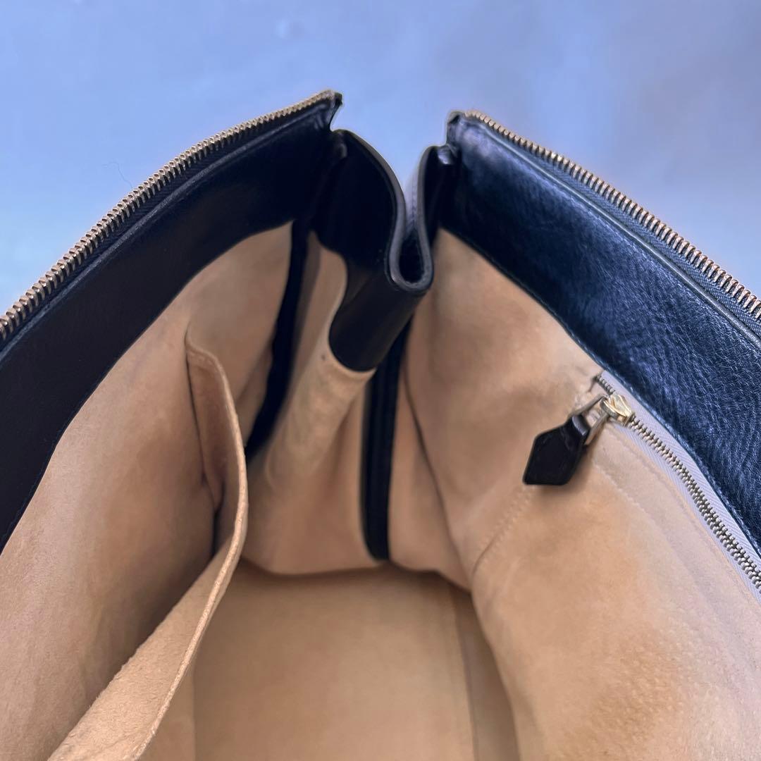 【くろ】Cisei シセイ チセイ キャンバス切替 レザー ボストンバッグ