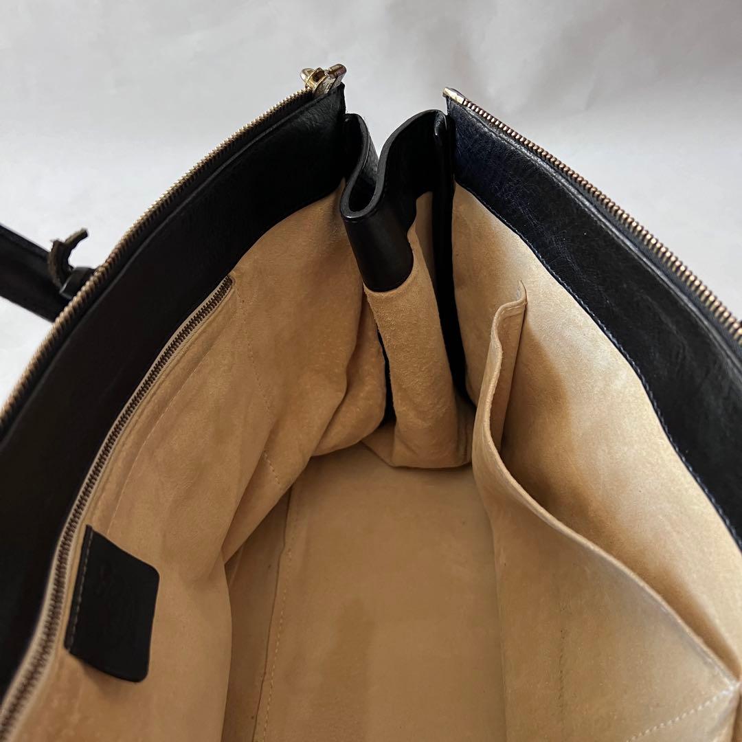 【くろ】Cisei シセイ チセイ キャンバス切替 レザー ボストンバッグ