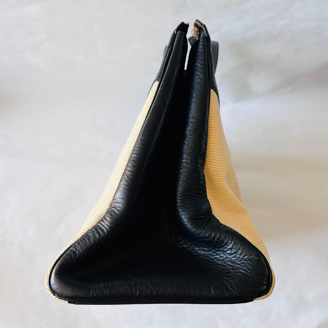 【くろ】Cisei シセイ チセイ キャンバス切替 レザー ボストンバッグ