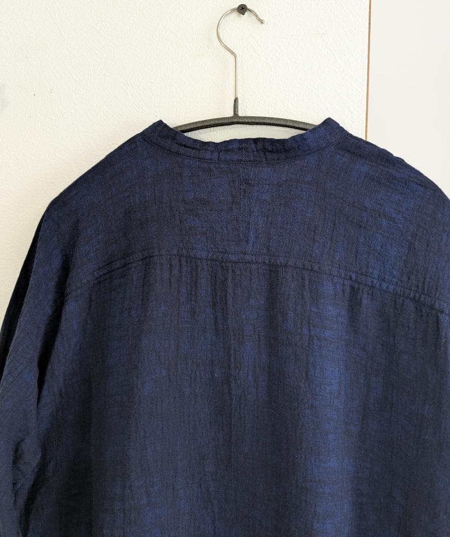 プランテーション☆ストロークJQジャガード織OP☆濃紺☆手洗い可☆美品です