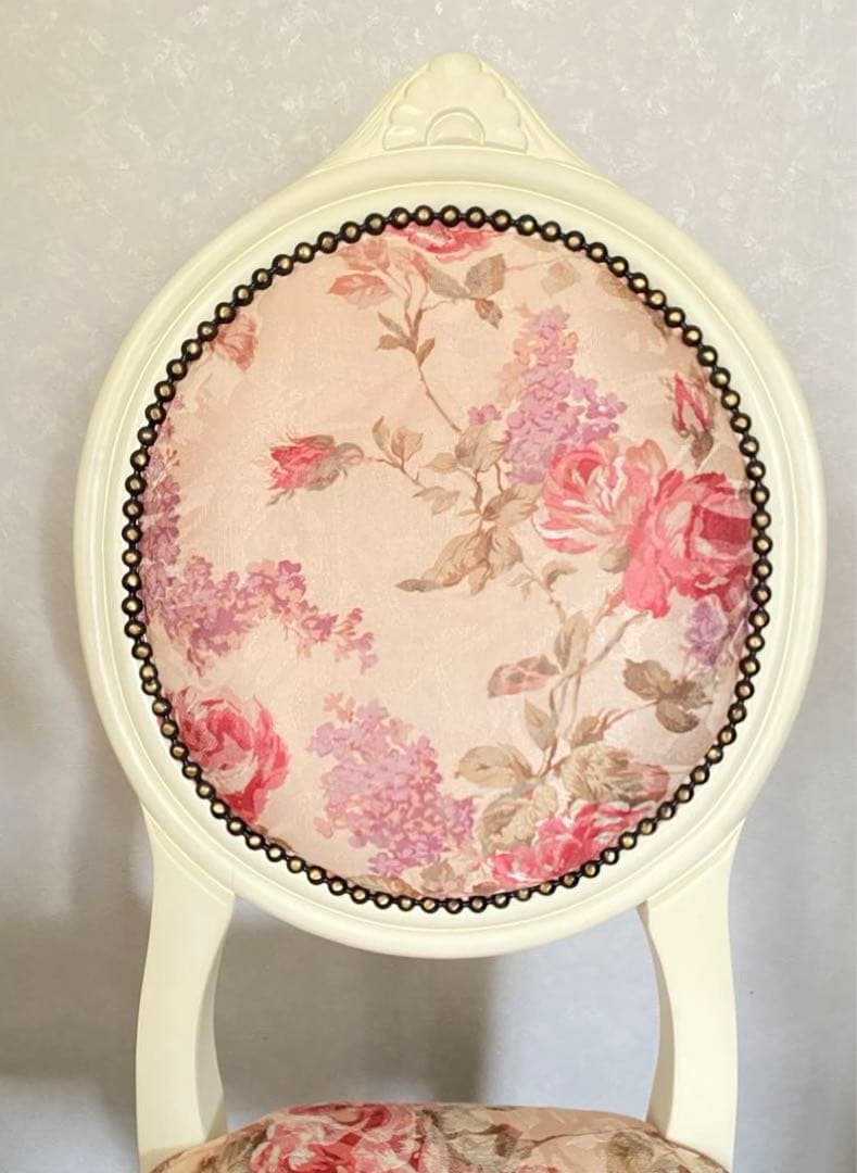 アンティーク家具 猫脚 ロココ調 ダイニング チェア　アイボリー