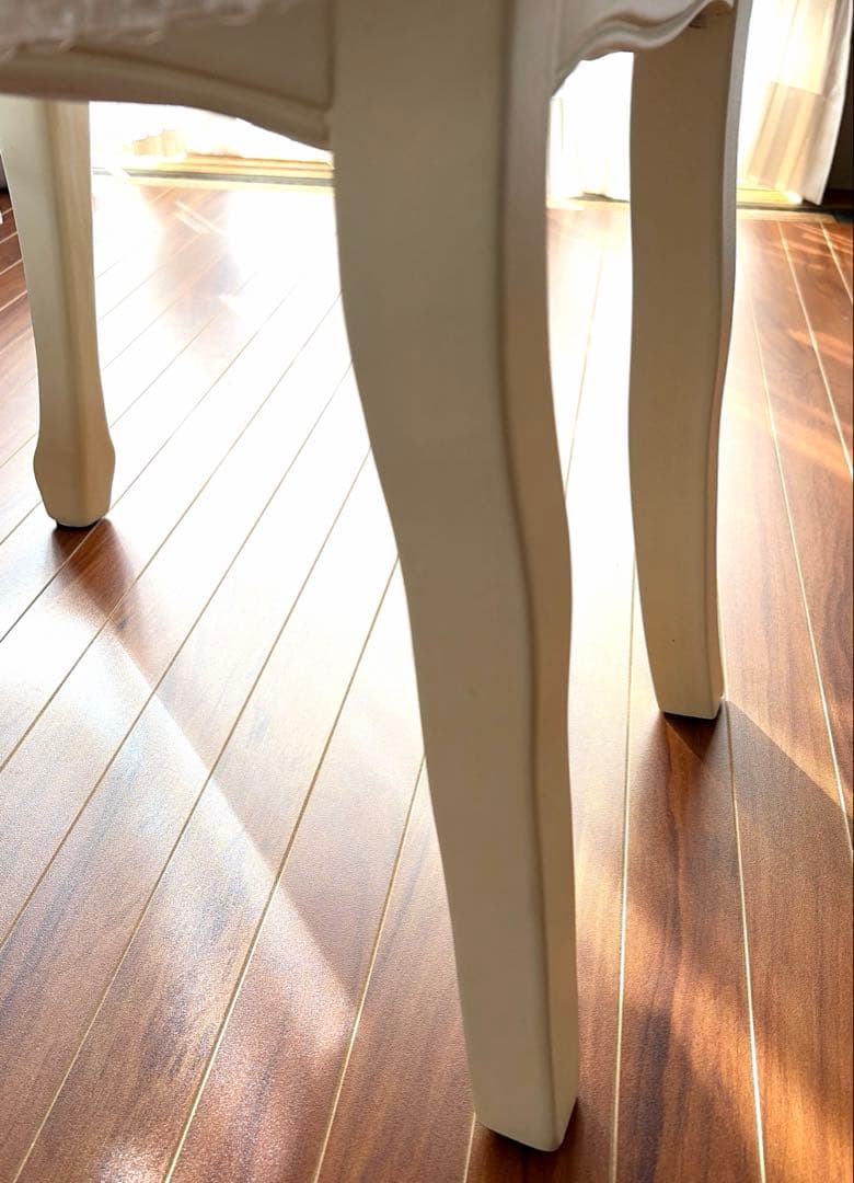 アンティーク家具 猫脚 ロココ調 ダイニング チェア　アイボリー