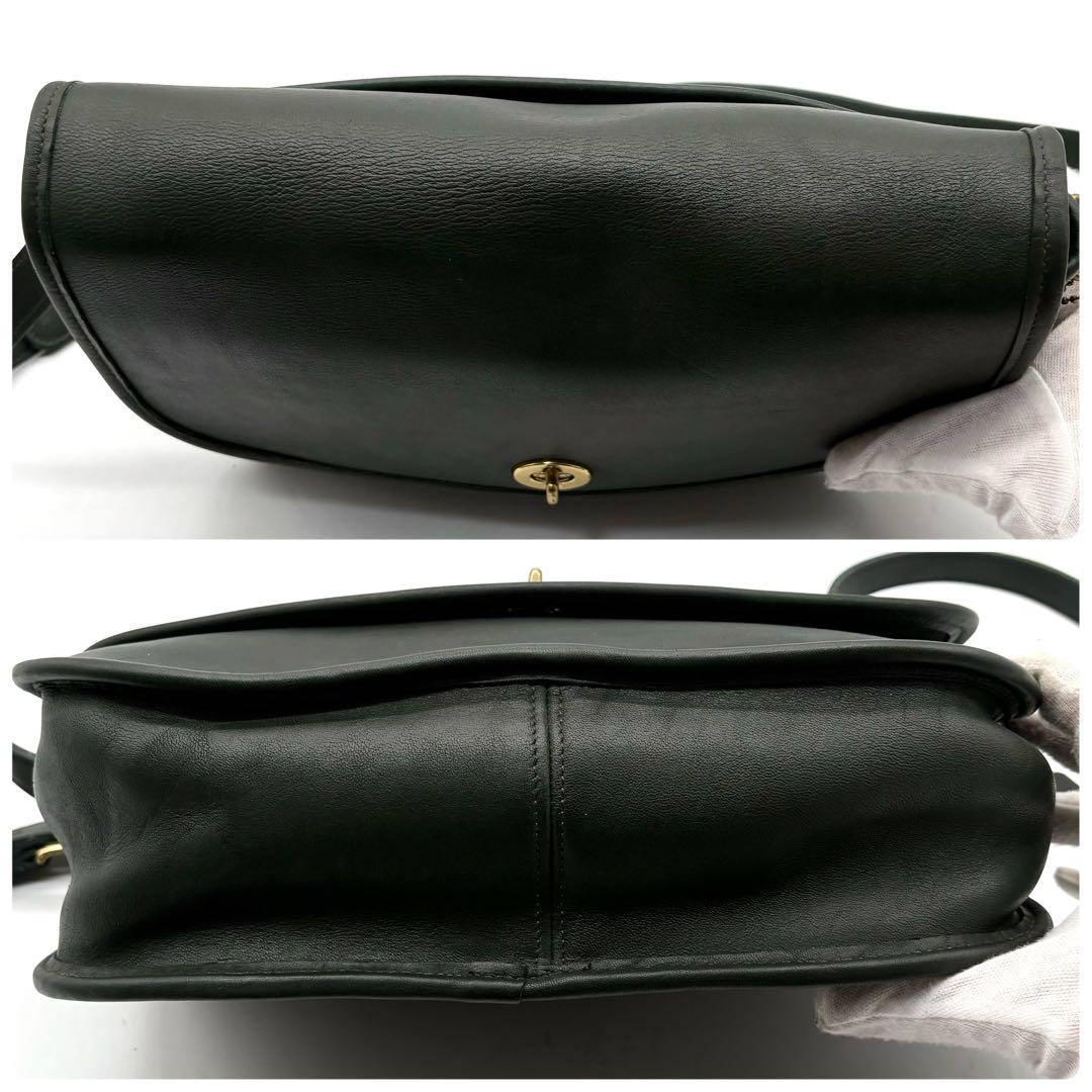 美品✨オールドコーチ ショルダーバッグ 9790 ターンロック グリーン 希少