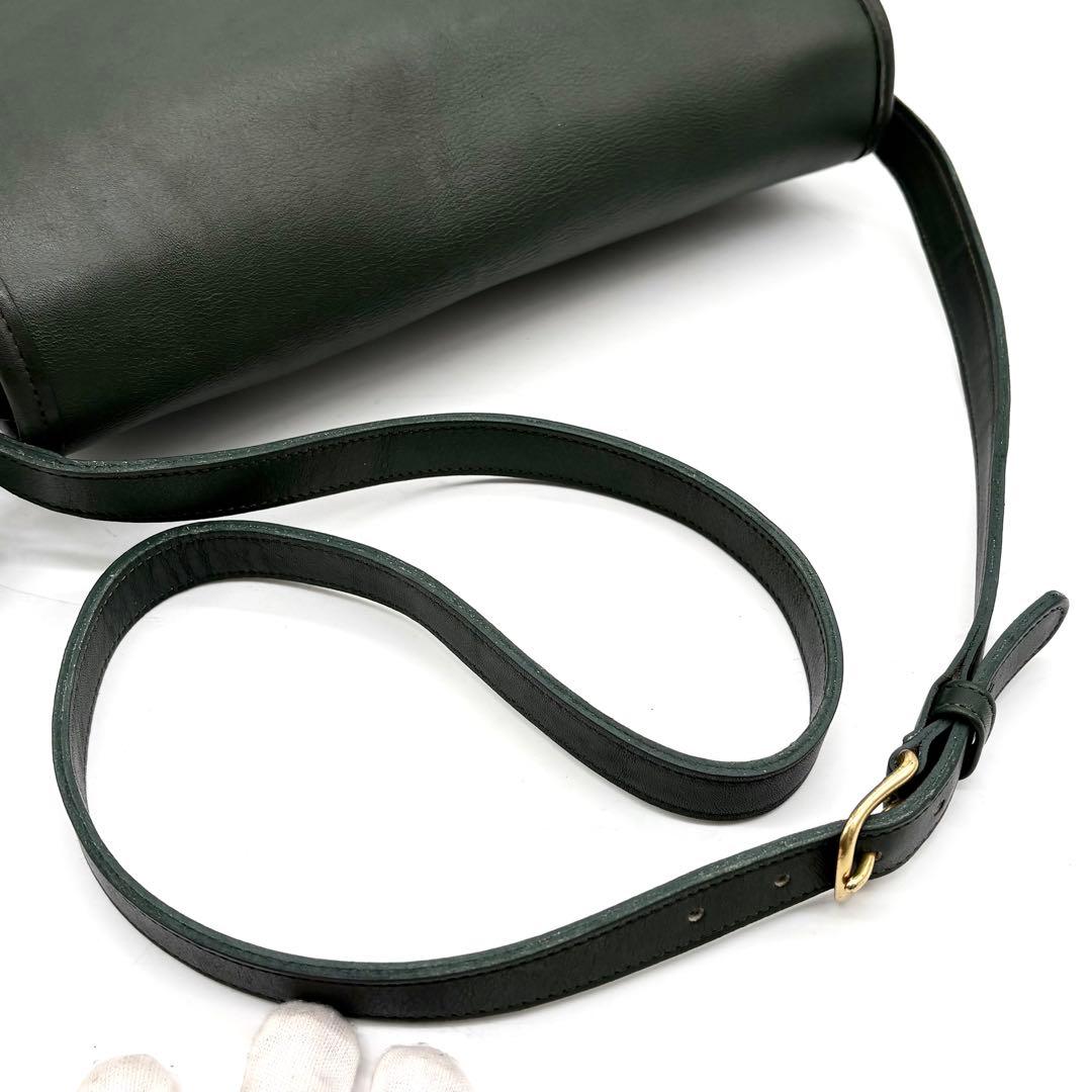 美品✨オールドコーチ ショルダーバッグ 9790 ターンロック グリーン 希少