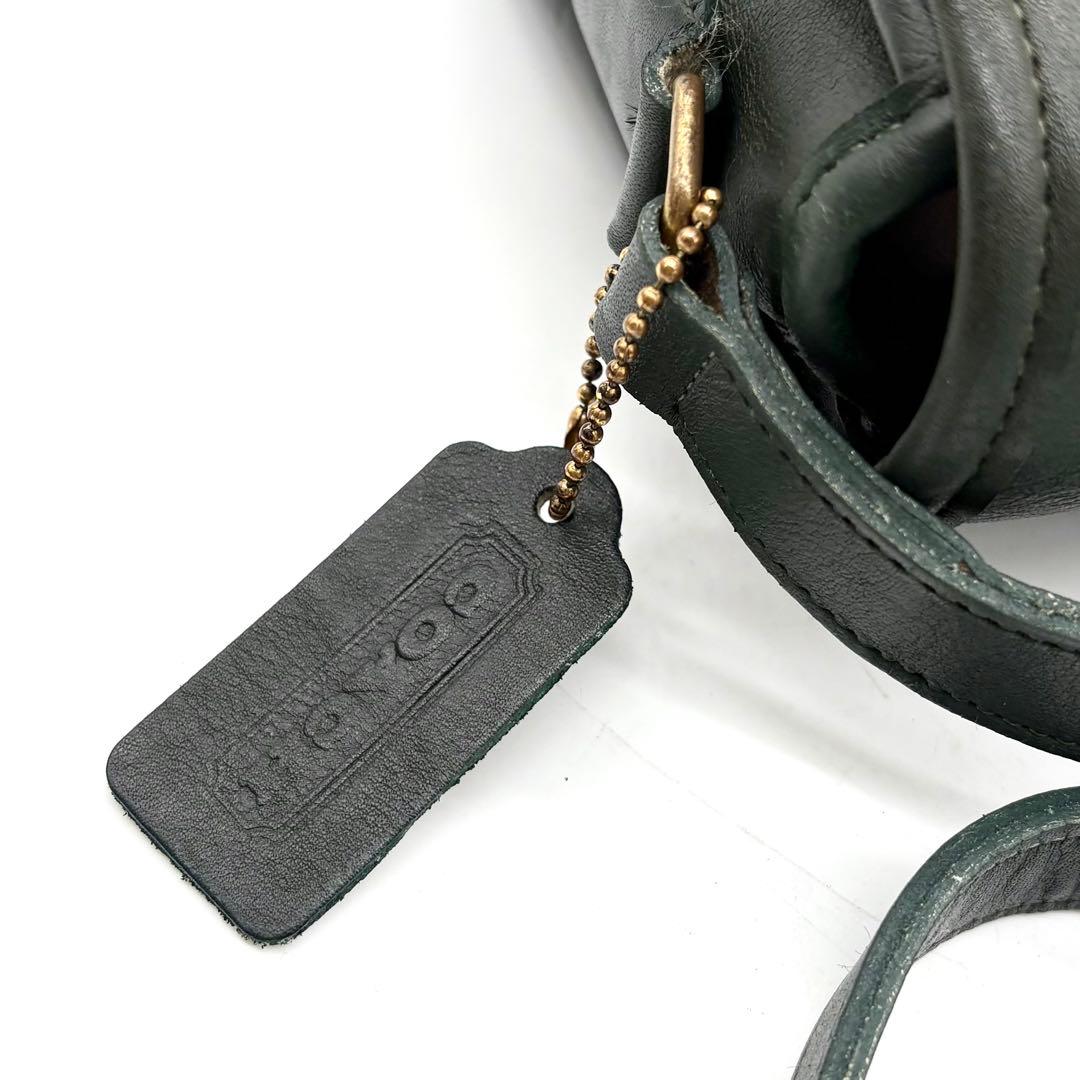 美品✨オールドコーチ ショルダーバッグ 9790 ターンロック グリーン 希少