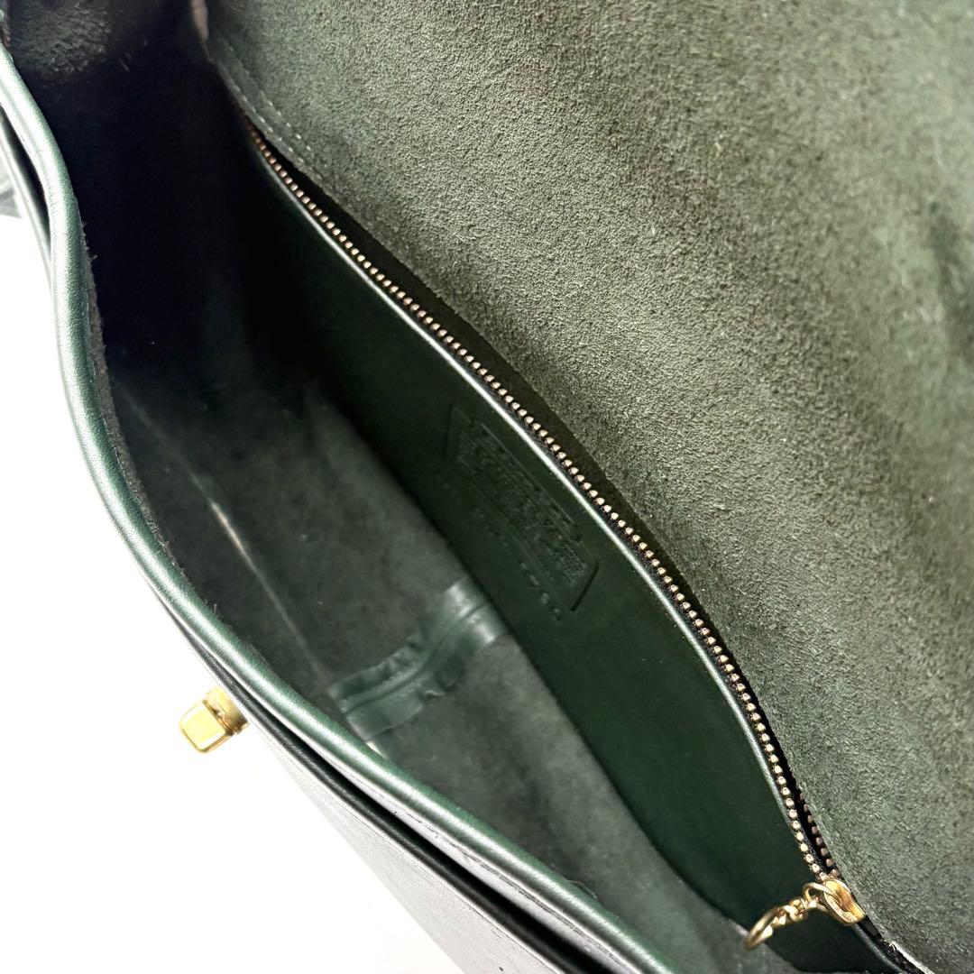美品✨オールドコーチ ショルダーバッグ 9790 ターンロック グリーン 希少