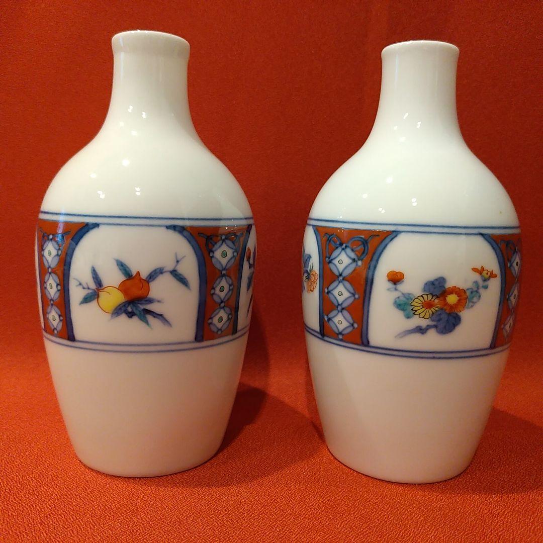 12代 柿右衛門 草花文 果実文 酒盃5点 徳利2点 ぐい呑 猪口 酒器 有田焼