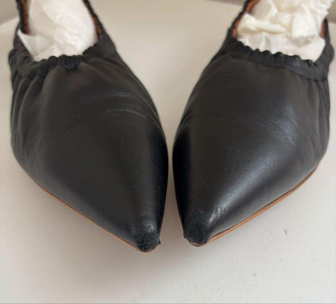 PIPPICHIC 36 1/2 ギャザーフラットパンプス