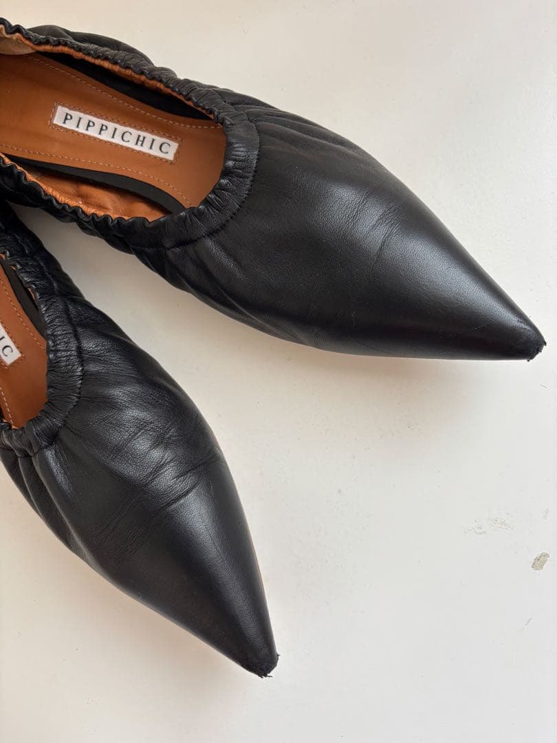 PIPPICHIC 36 1/2 ギャザーフラットパンプス