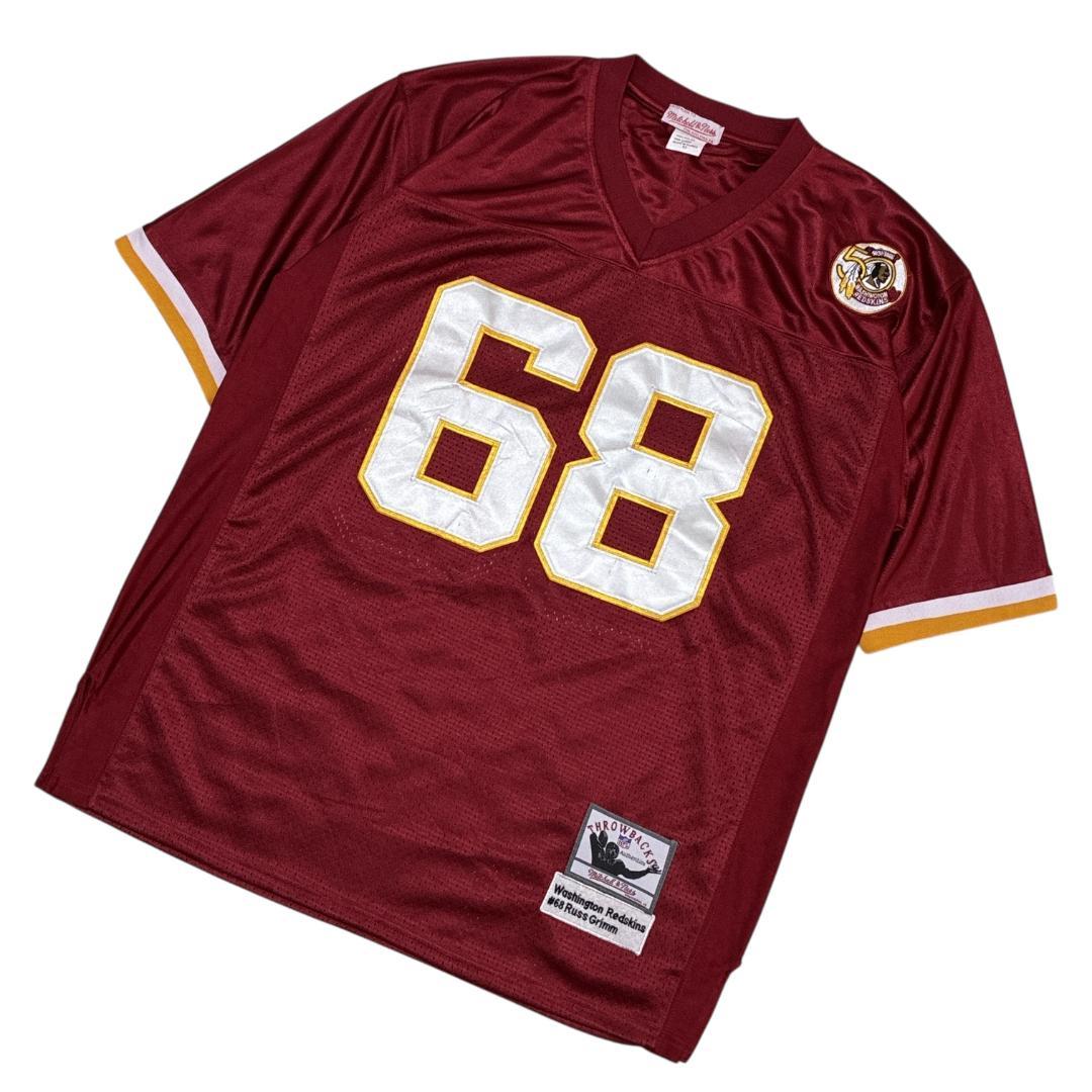 NFLレッドスキンズ ミッチェル＆ネス 刺繍 アメフトゲームシャツ ユニフォーム
