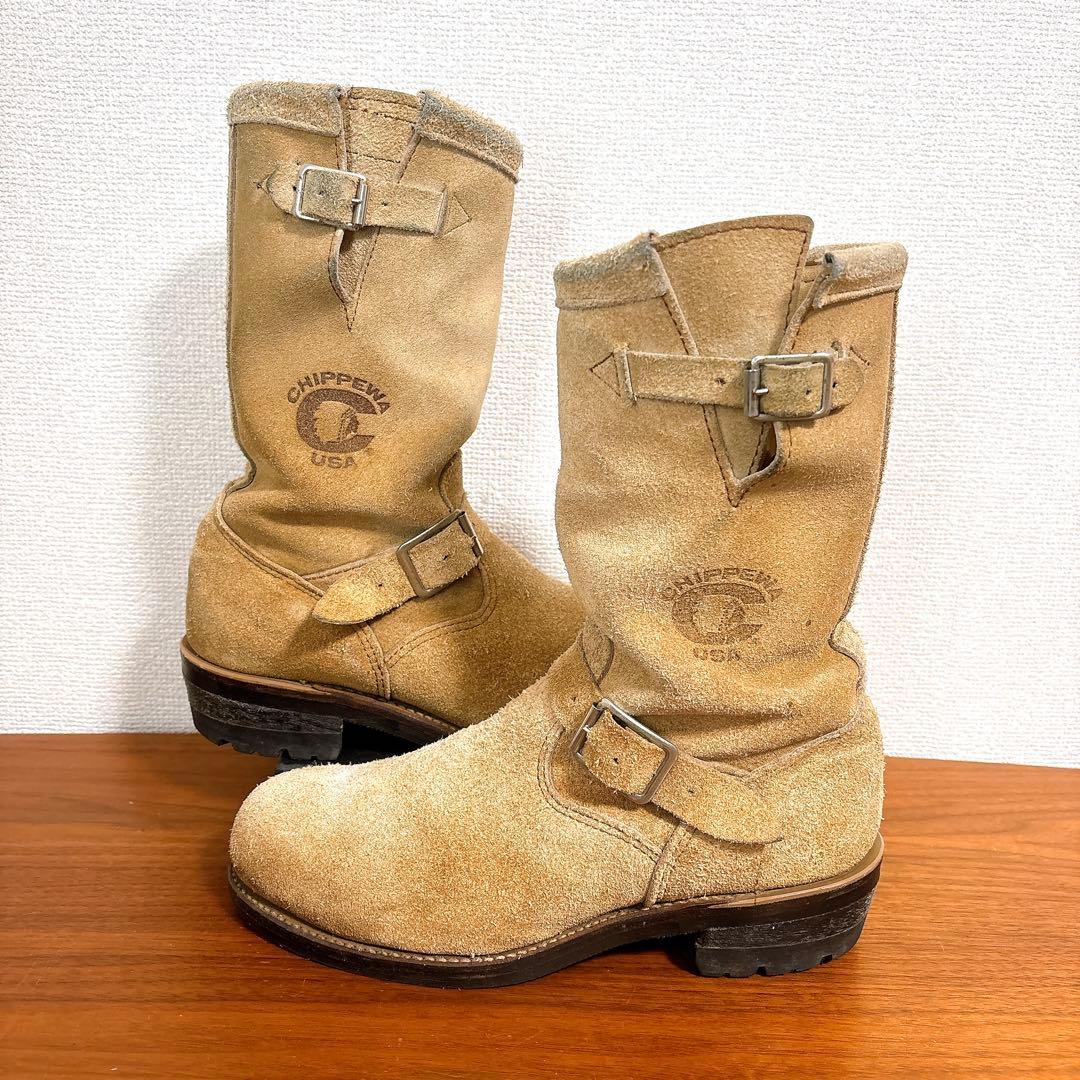 ヴィンテージ CHIPPEWA PT83 エンジニアブーツ ベージュ 8E