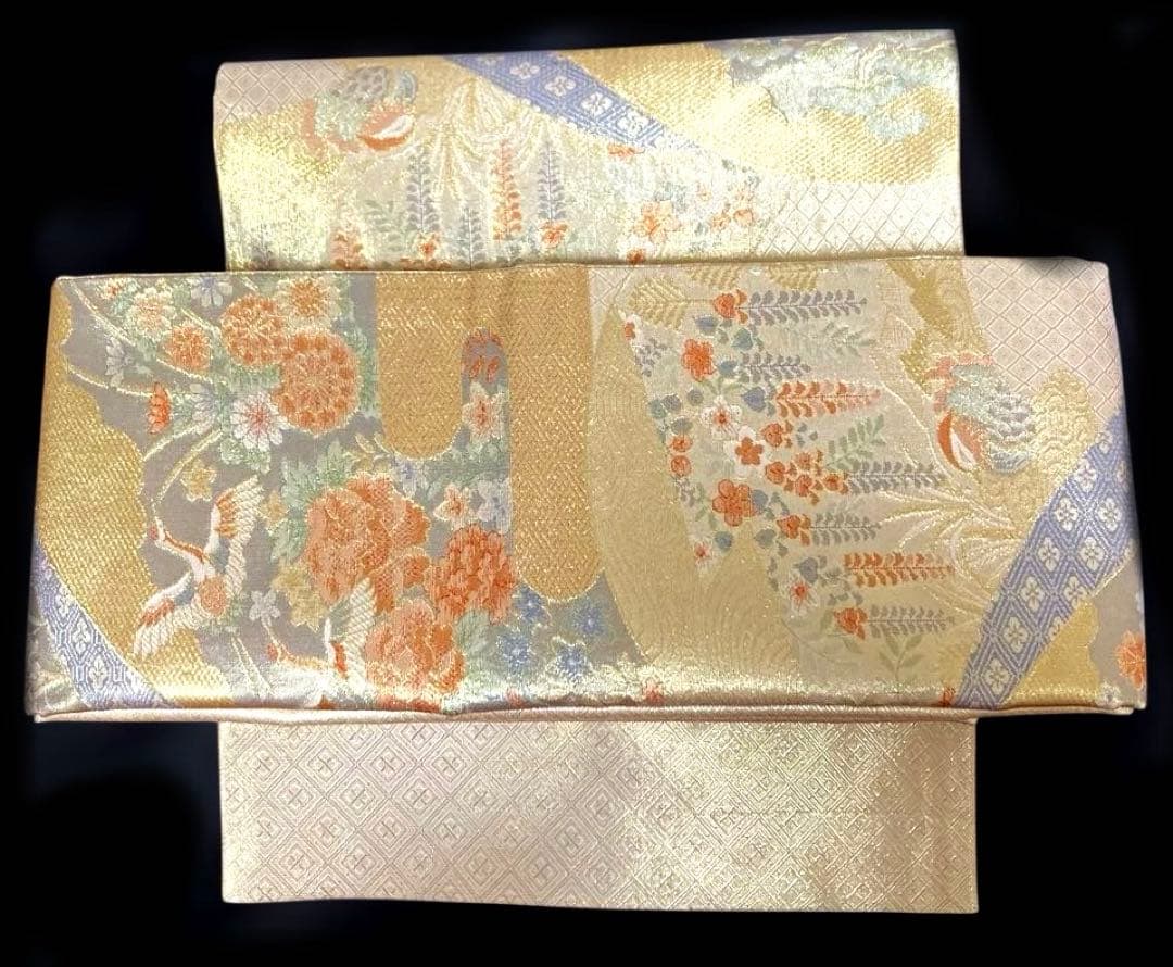 袋帯　ワンタッチ作り帯　マジックテープ　二重太鼓　付け帯【宝珠本佐賀錦　九百錦】