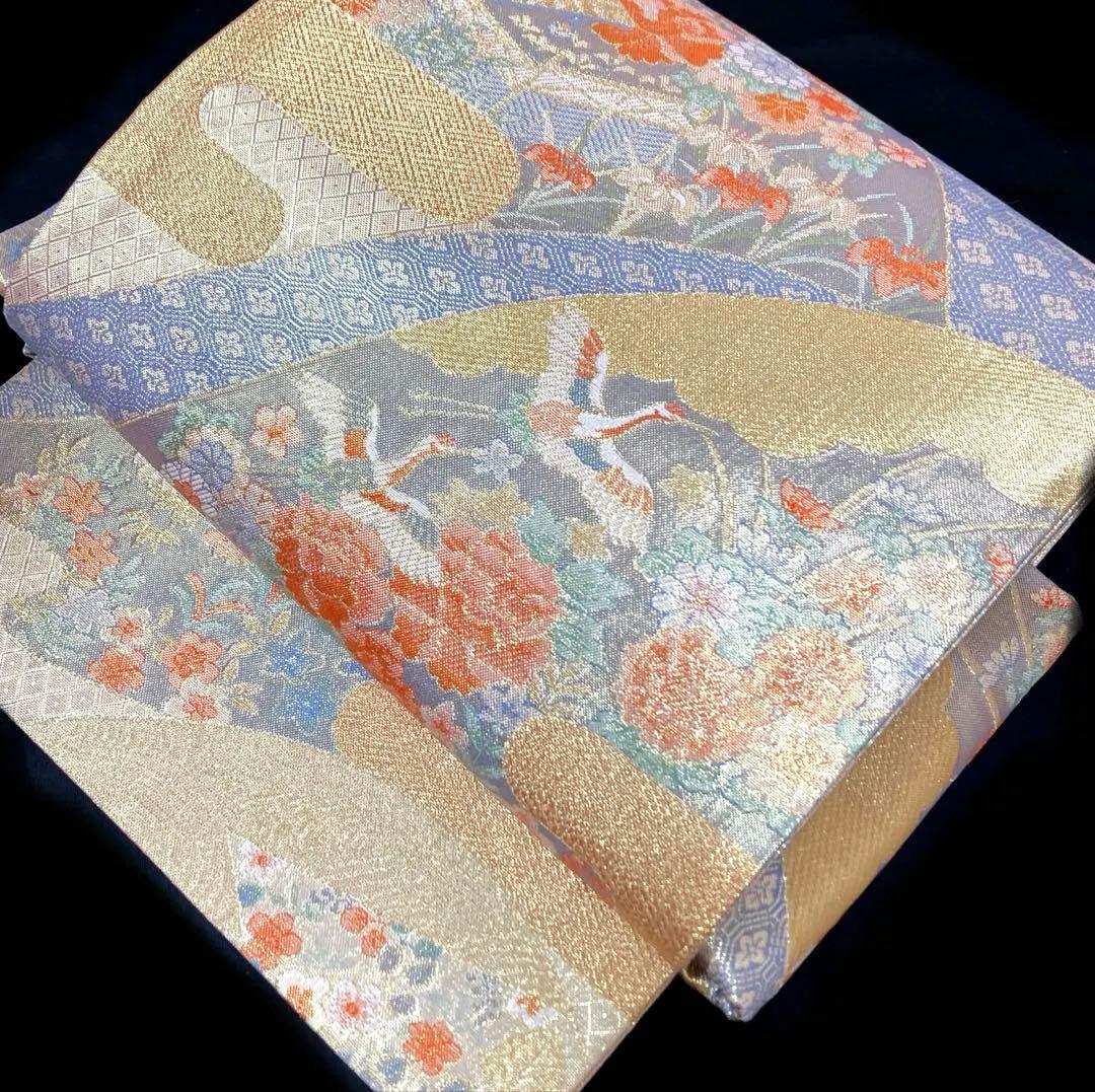 袋帯　ワンタッチ作り帯　マジックテープ　二重太鼓　付け帯【宝珠本佐賀錦　九百錦】