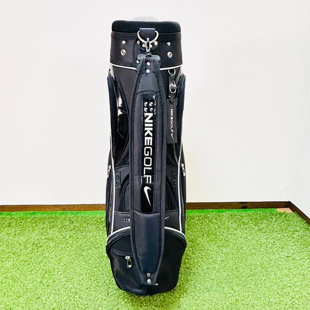 NIKE ナイキ キャディバック 9型 6分割 カート式 でかロゴ ブラック