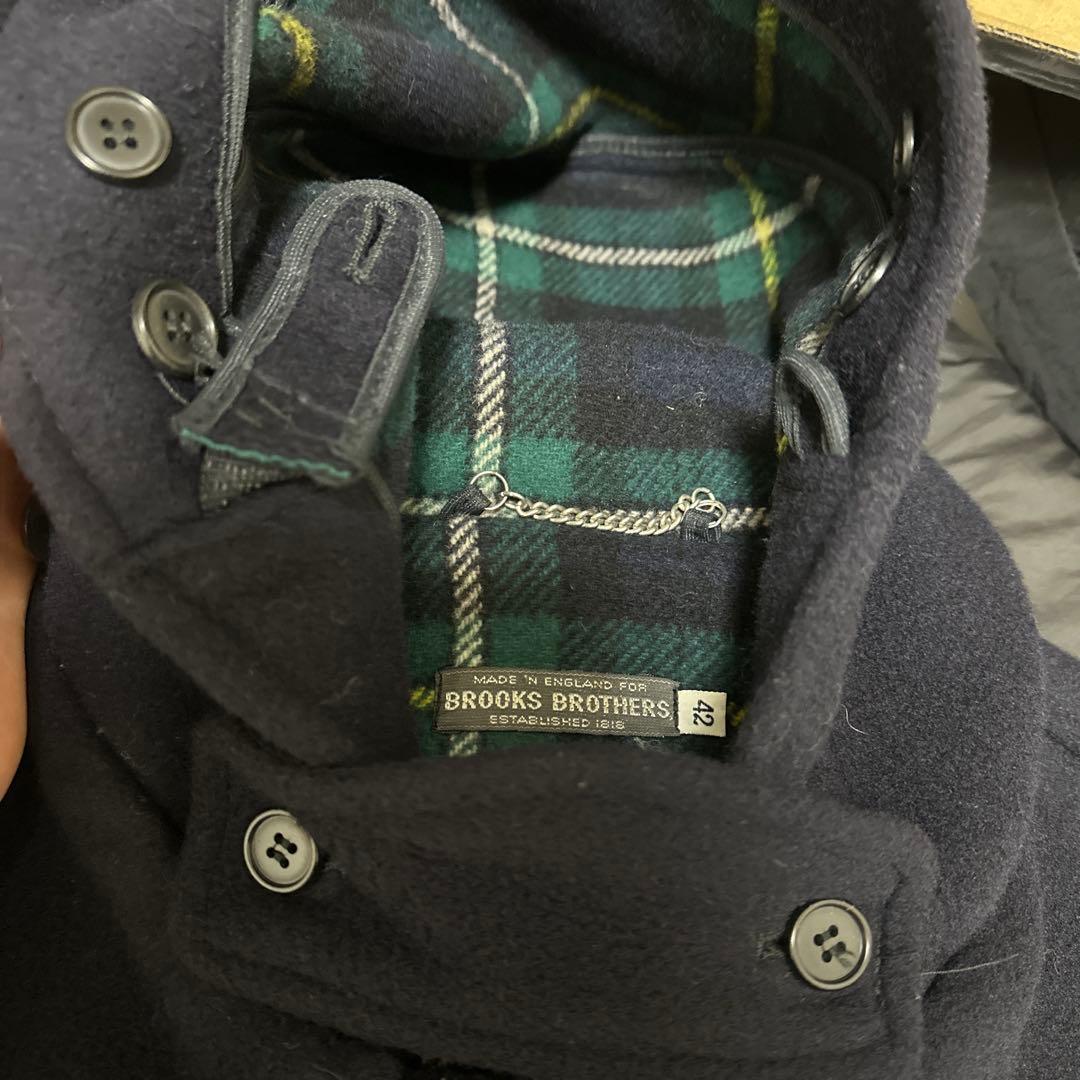 ブルックスブラザーズ ネイビー ダッフルコート フード付き