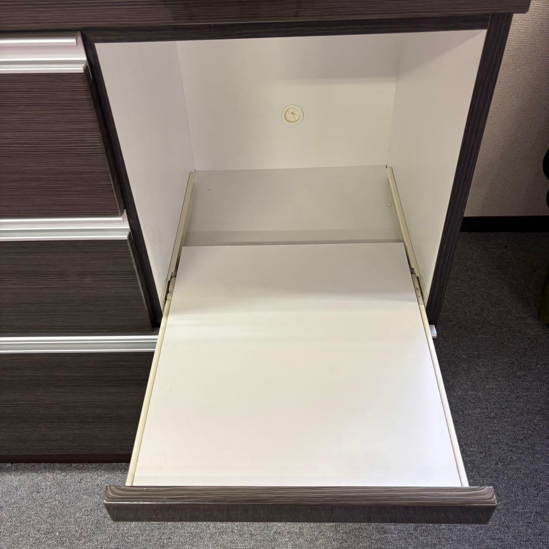 関家具　ダークブラウン木製食器棚