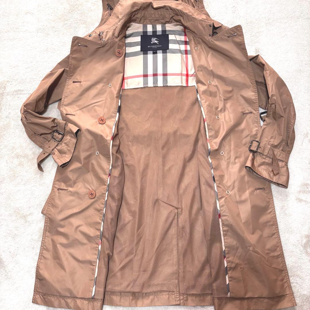 美品✨バーバリーロンドン　スプリングコート　トレンチ　ノバチェック　フード収納袋