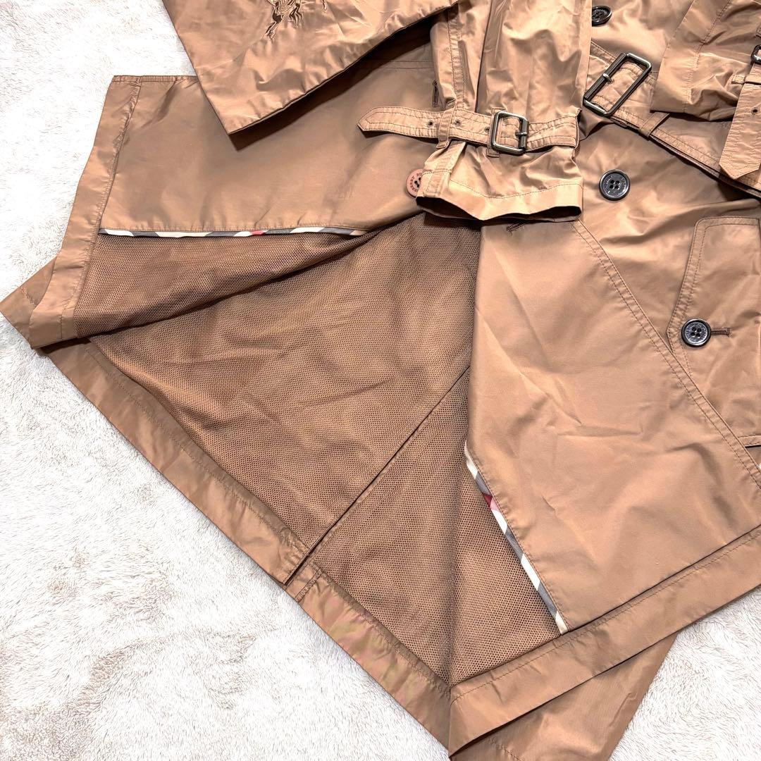 美品✨バーバリーロンドン　スプリングコート　トレンチ　ノバチェック　フード収納袋