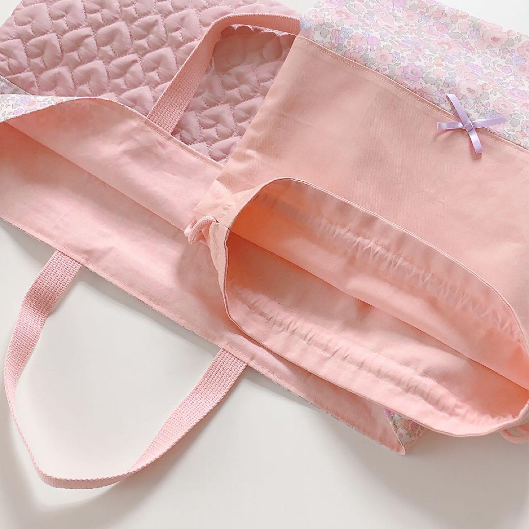 みな　リバティ　ベッツィ　ピンクパープル　入園入学グッズ　オーダー