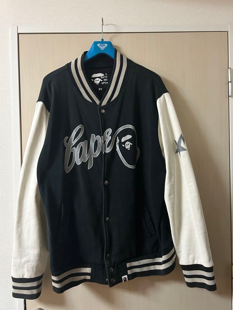 BAPE スタジャン 黒 ロゴ 平成 年代物 希少品