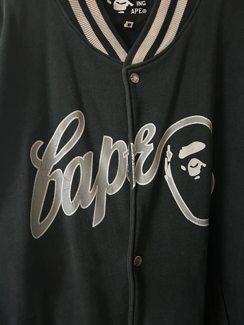 BAPE スタジャン 黒 ロゴ 平成 年代物 希少品