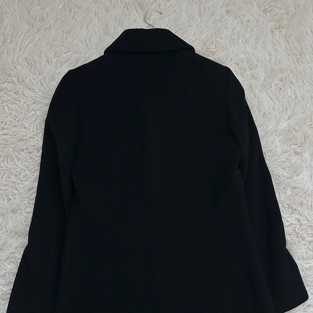 バーバリー カシミヤ混 ロング チェスターコート ノバチェック 黒 M