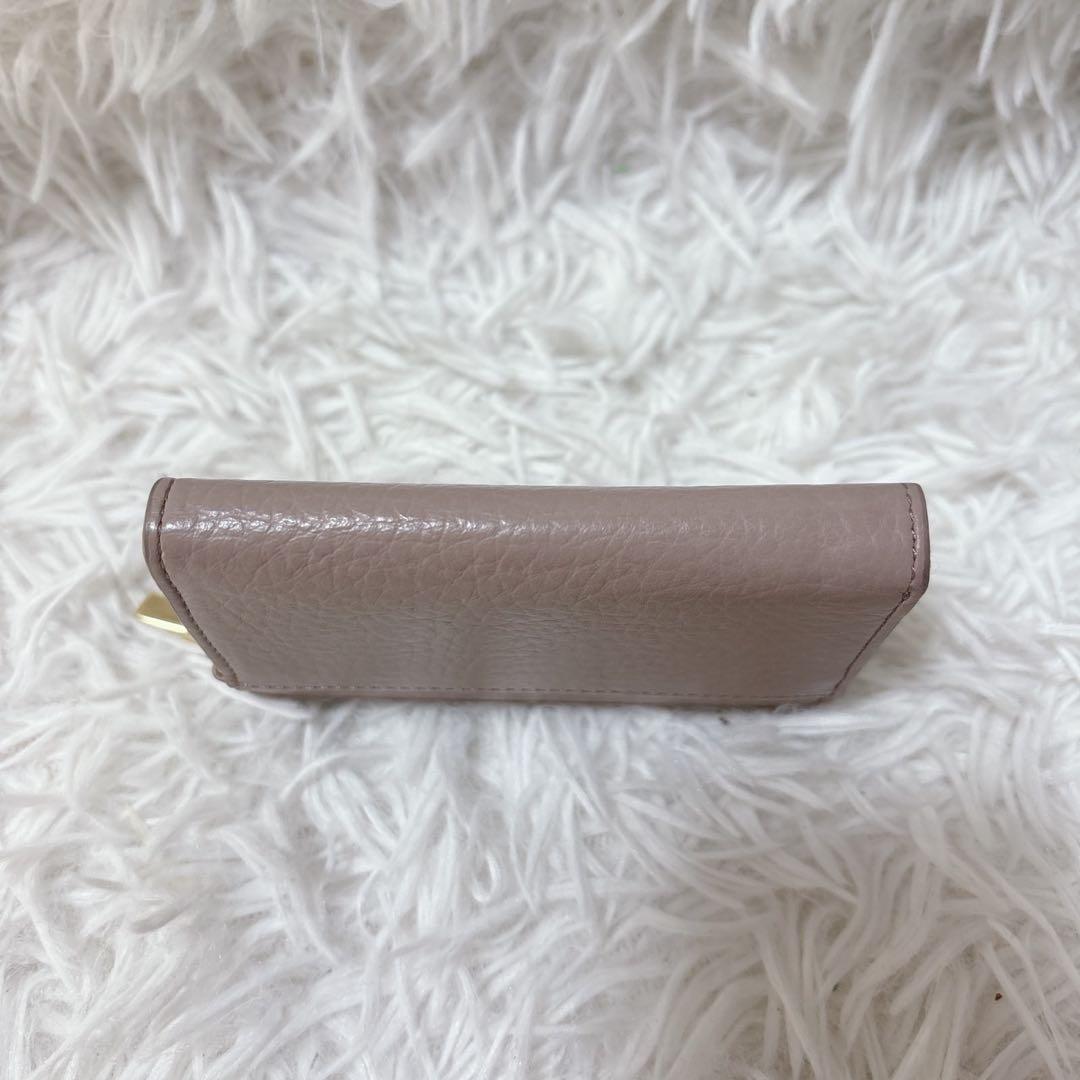 アタオ ケース　キーケース　レザー　シボ革　ピンク