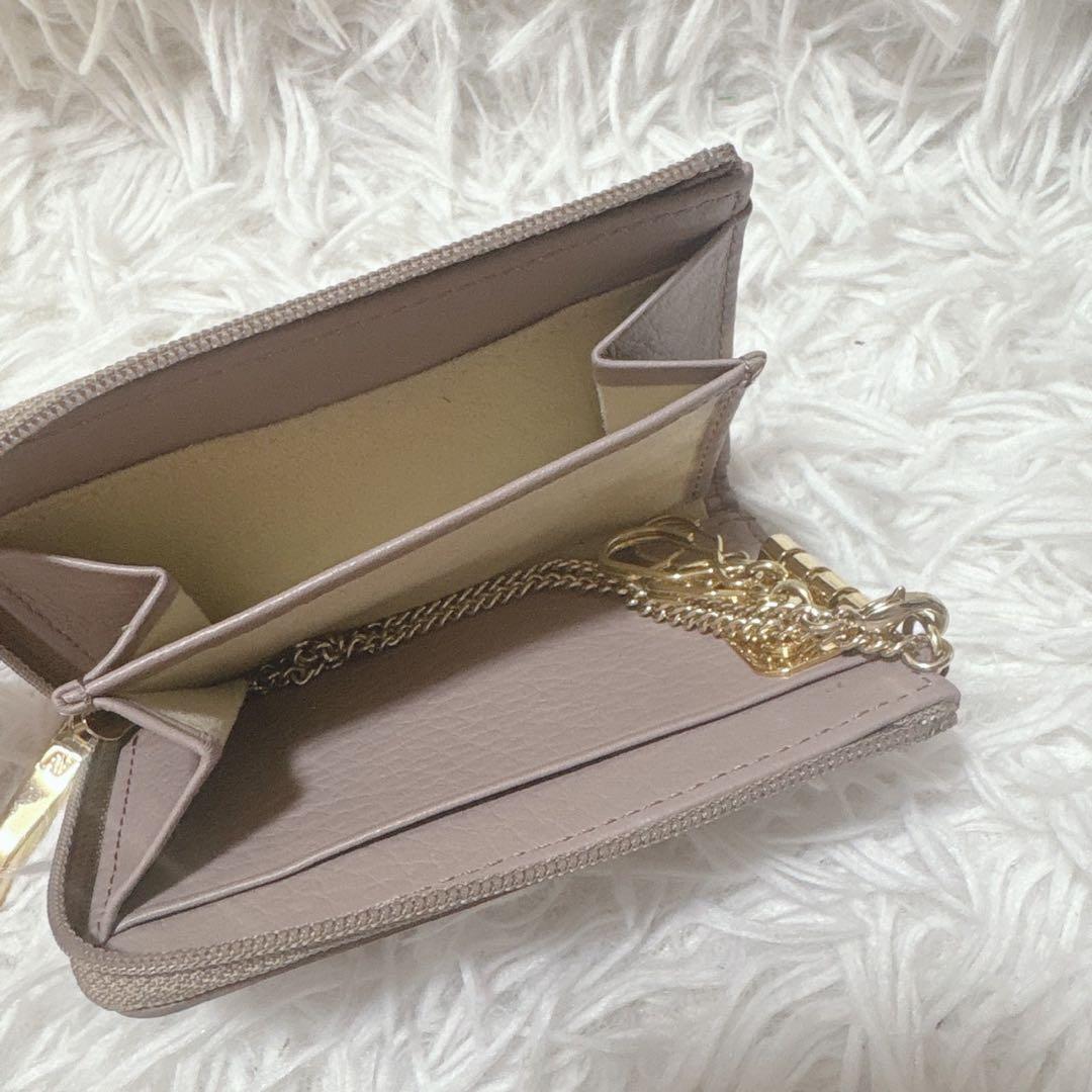 アタオ ケース　キーケース　レザー　シボ革　ピンク