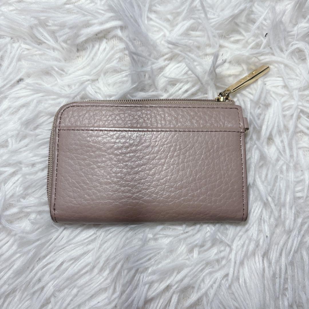 アタオ ケース　キーケース　レザー　シボ革　ピンク