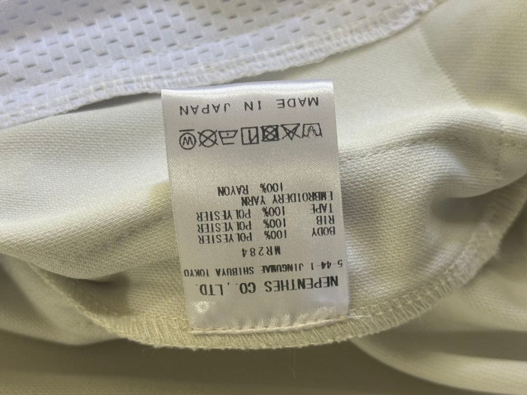 O*5様 ニードルス　ホワイト ストライプジャージ 蝶の刺繍