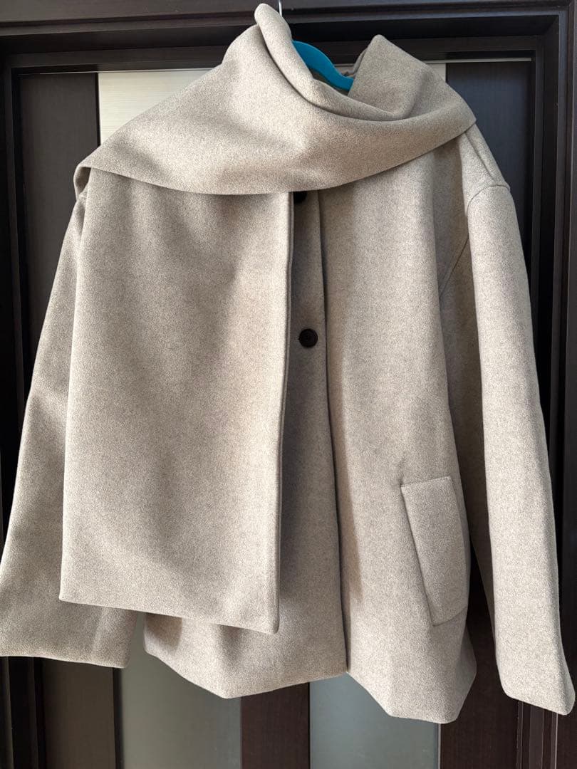 ウールスカーフコート　ZARA Lサイズ