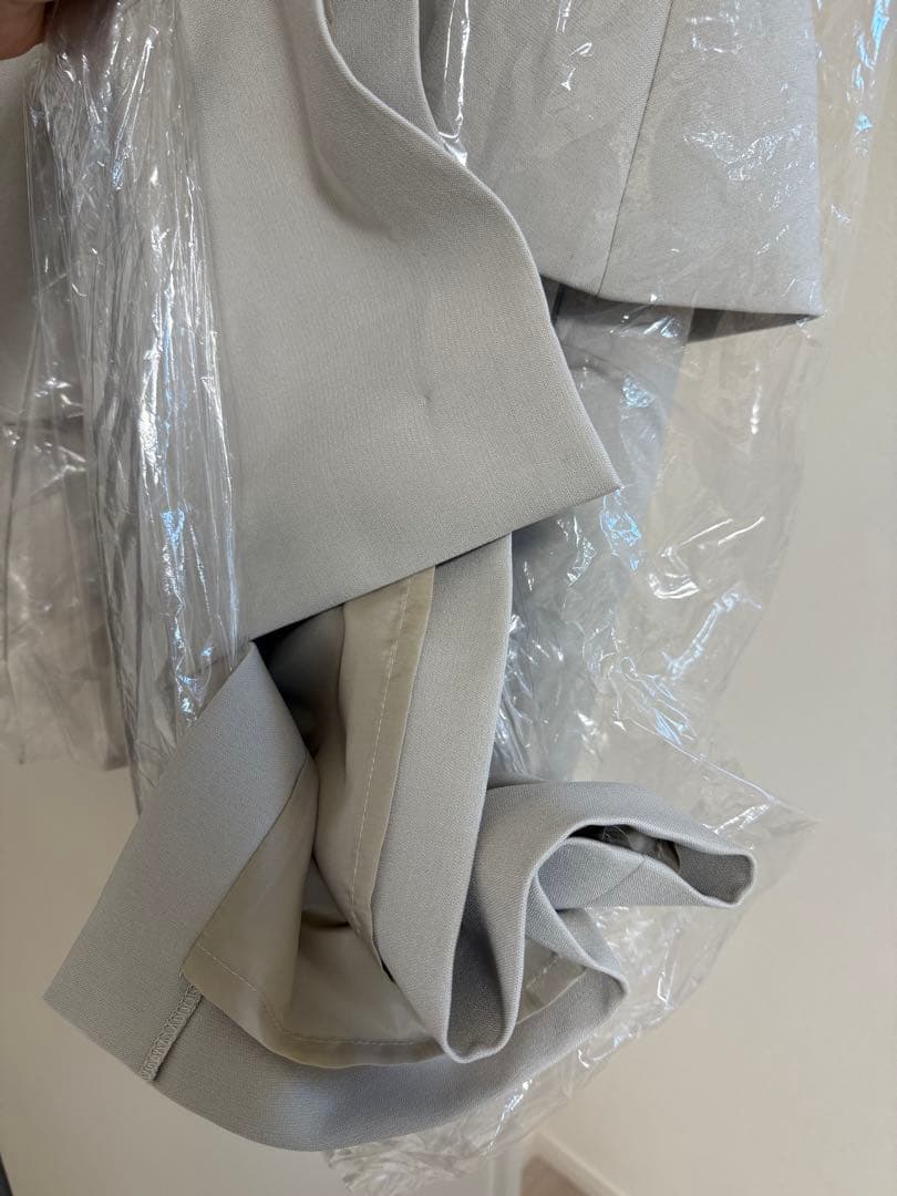 SHIPS any ダブルクロス Vネック ノースリーブワンピース ベージュ