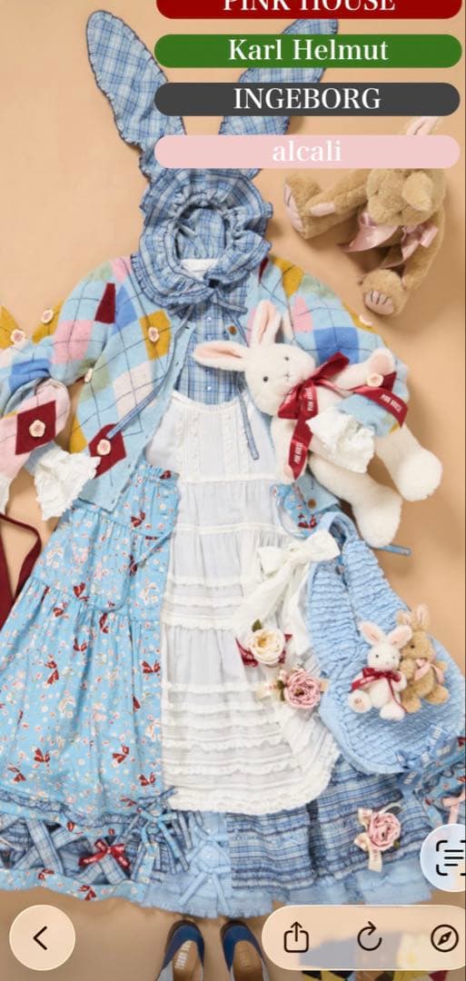 ピンクハウス　タブリエ　ピンク色