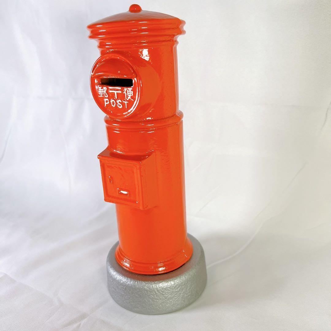 【南部鉄器】昭和レトロ貯金箱　郵便ポスト型　岩鋳鋳造所　iwachu