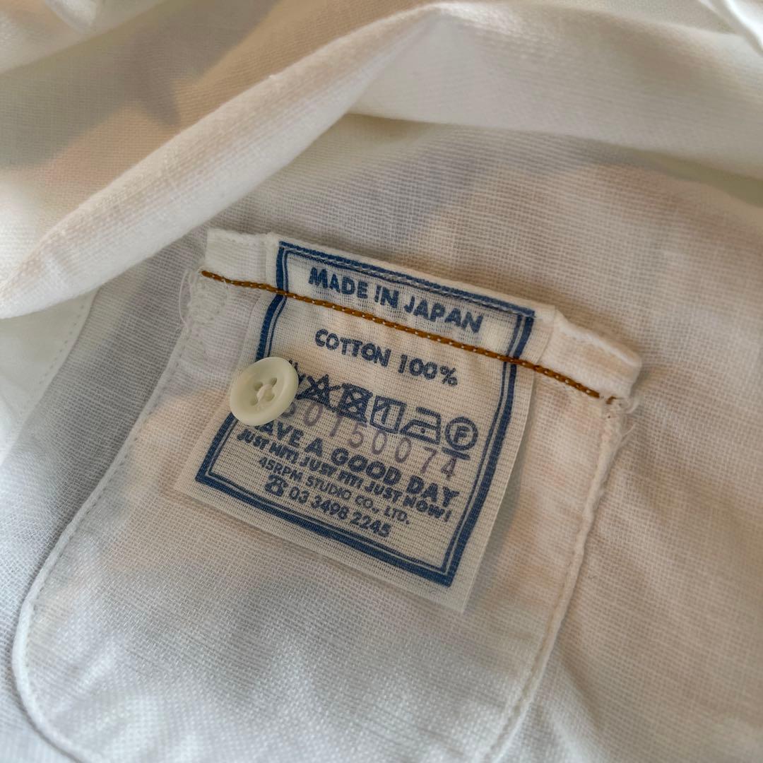 45R 45rpm 平×ガーゼ二重織の908オーシャンスモック