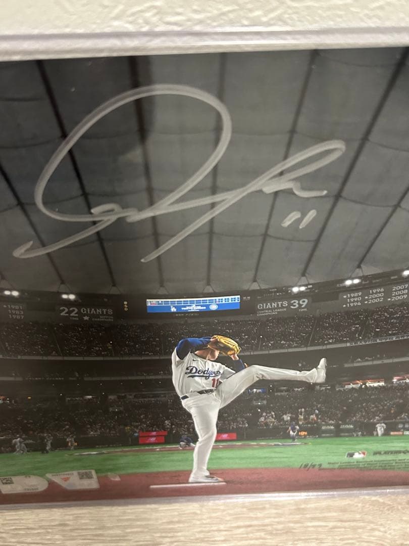 ドジャース 佐々木朗希サイン入り写真 限定版 18/99