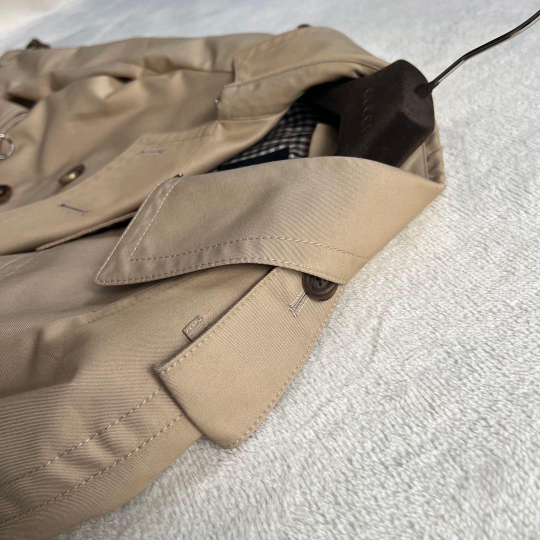 ★良品　アクアスキュータム　トレンチコート　ライナー　ベルト　ダブル　チェック