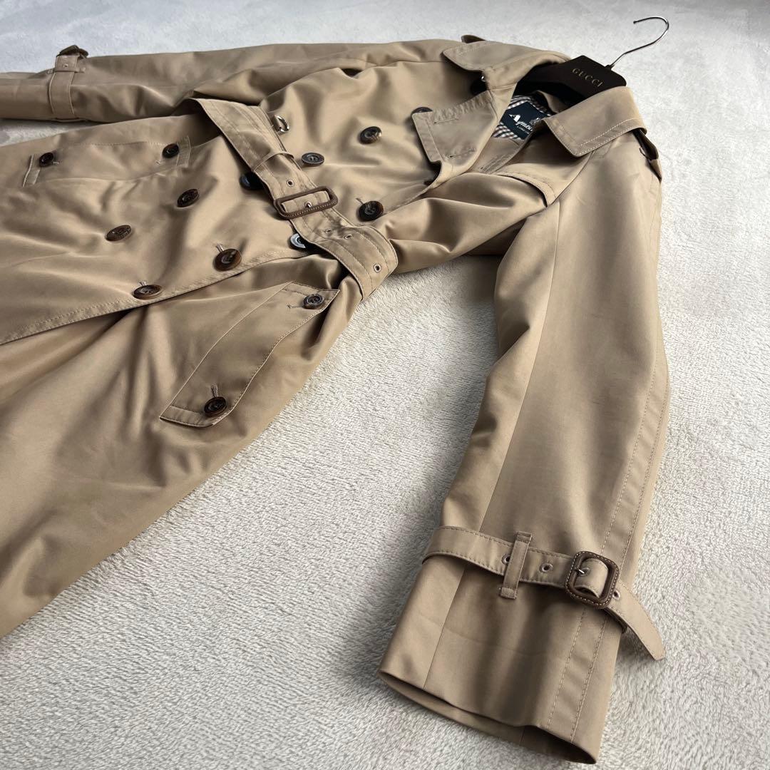 ★良品　アクアスキュータム　トレンチコート　ライナー　ベルト　ダブル　チェック