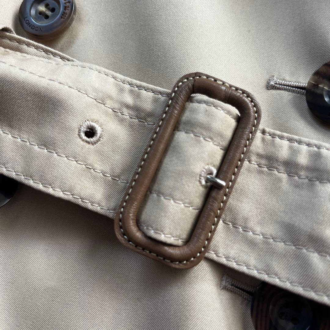 ★良品　アクアスキュータム　トレンチコート　ライナー　ベルト　ダブル　チェック